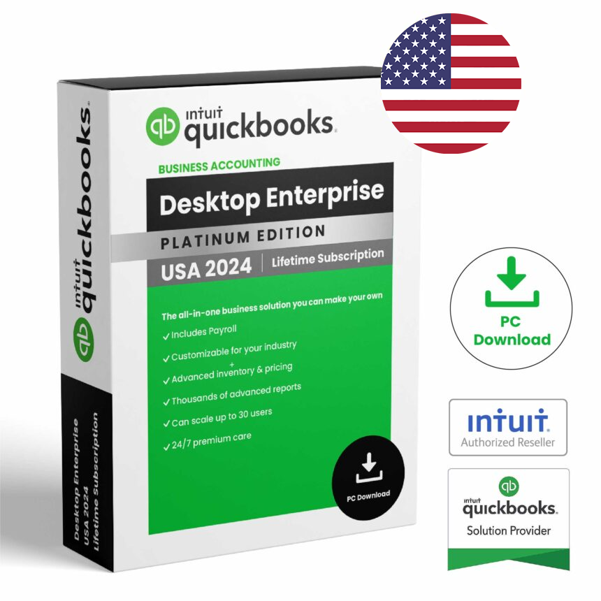 QuickBooks Desktop Enterprise 2024 Lifetime License